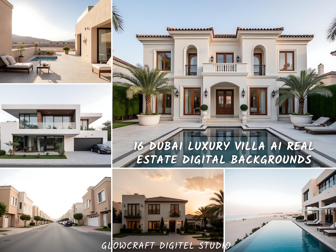 Property Backdrop 16 Dubai Luxury Villa AI Real Estate Digital Backgrounds | High-end ...