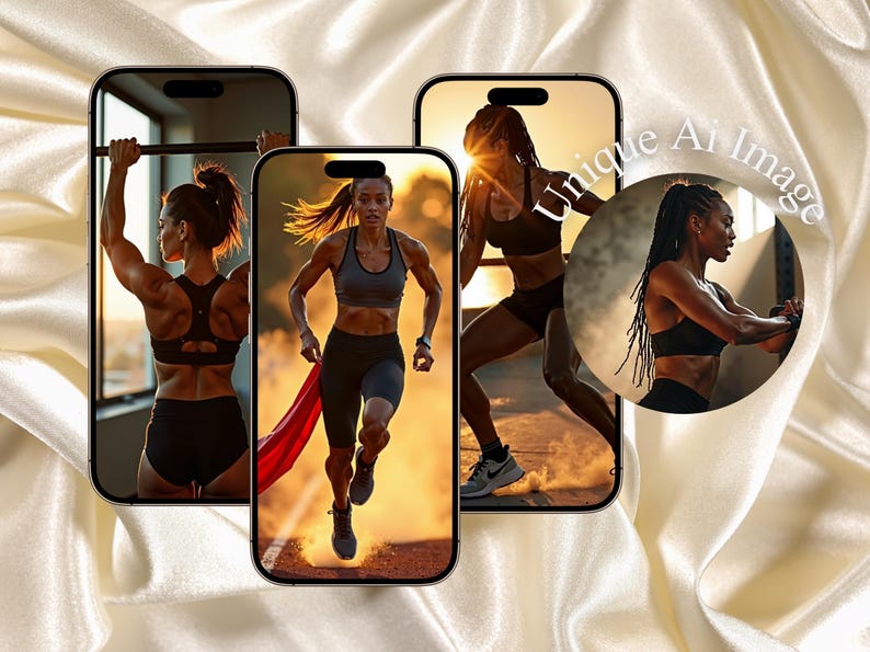 Strong black woman lifting weights in minimal gym, empowering workout stock photo.
