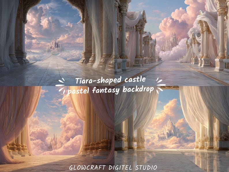 Fantasy digital background with fairytale ambiance and soft lighting.