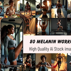 Faceless melanin woman in gym attire doing workout, fitness lifestyle stock image for social media wellness branding.