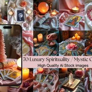 70 Luxury Mystic Objects Stock Photos | Spirituality, Witchcraft and Crystal Flatlay Images | Aesthetic Branding for Healers & Coaches