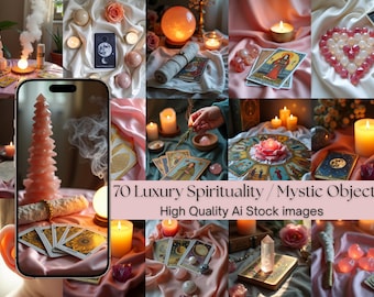 70 Luxury Mystic Objects Stock Photos | Spirituality, Witchcraft and Crystal Flatlay Images | Aesthetic Branding for Healers & Coaches