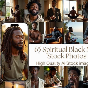 65 Spiritual Black Men Stock Photos | Meditative, Mindful and Empowering Lifestyle Images for Wellness Brands, Coaching and Healing Content