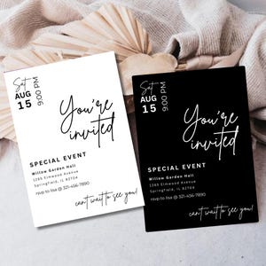 Modern Business Grand Opening Invitation Template: Editable Canva Design (Digital Download)