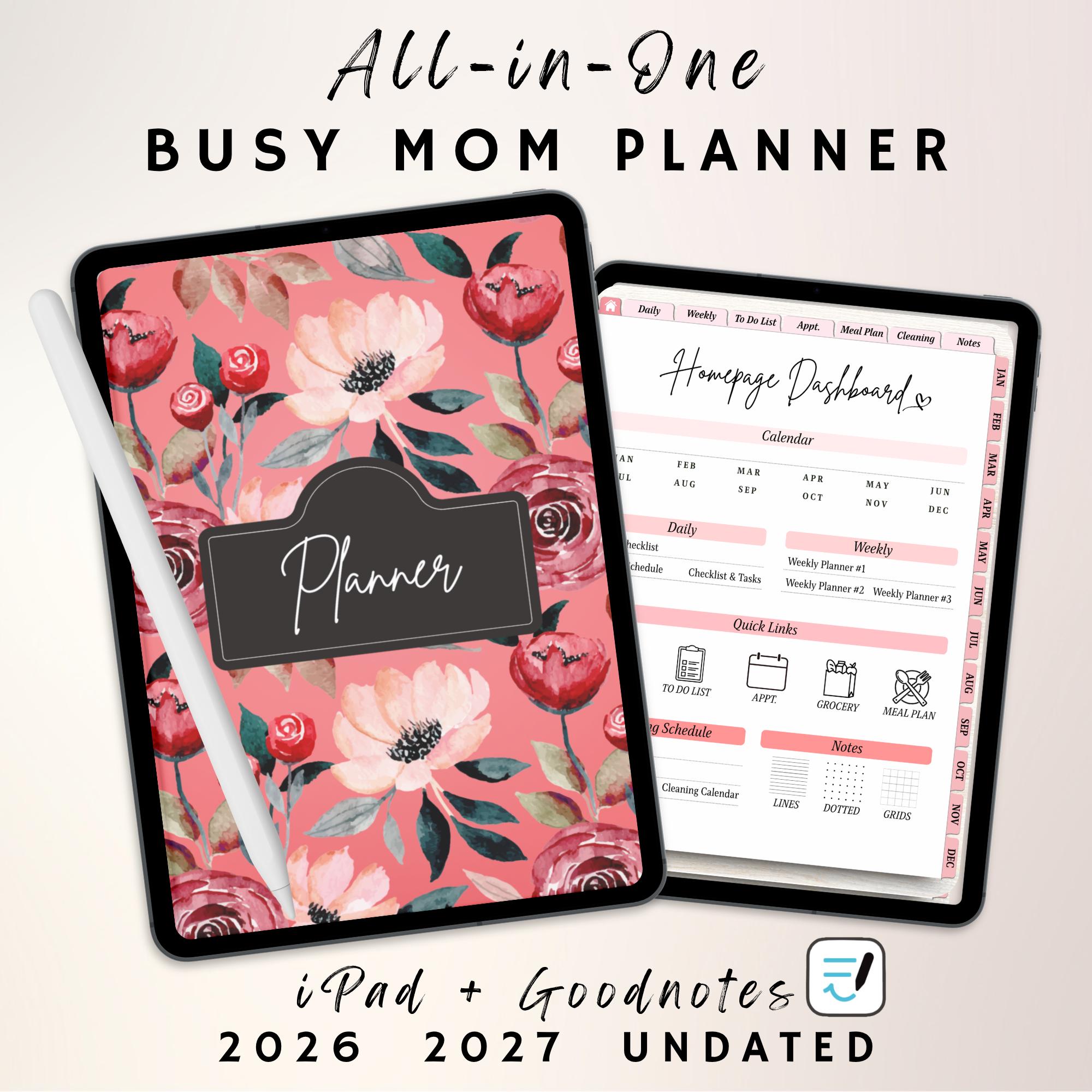 All in One Planner 2026 Digital Planner for Busy Mom: iPad Goodnotes ...