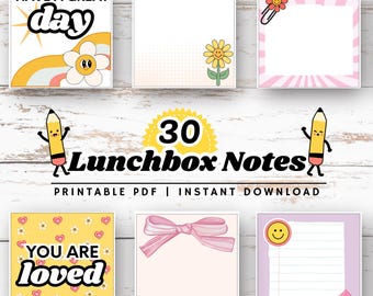 Lunch Box Notes Printable Affirmation Cards for Kids Compliment Cards Back to School Instant Download
