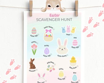 Afdrukbare paaszoektocht: instant digitale download partygames voor kinderen voor binnen en buiten