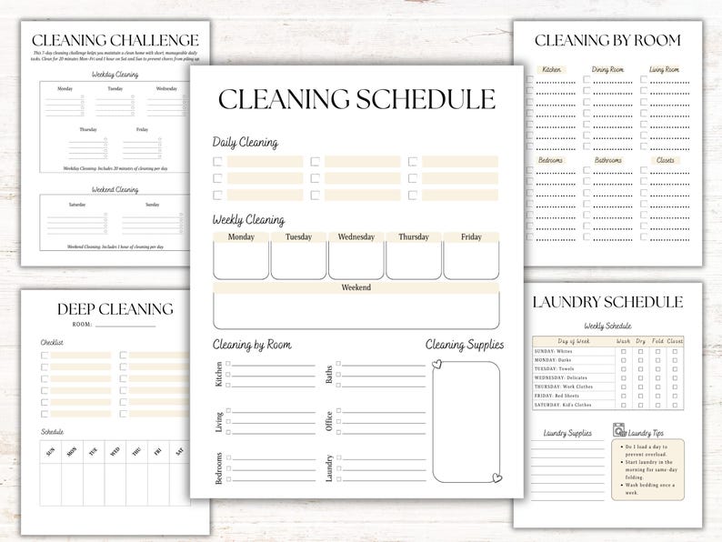 Printable Home Management Binder: All in One Planner Daily Weekly ...