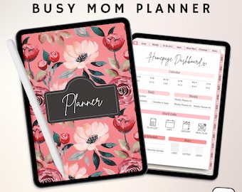 Digitale planner drukke moeder voor iPad en Goodnotes: Mom Life Planner voor thuisbeheer direct downloaden