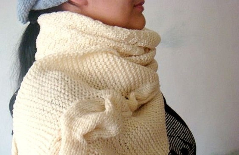 PATTERN Knit Scarf Unisex Cabled Scarf Pattern Knitted Winter Scarf, 28 image 4