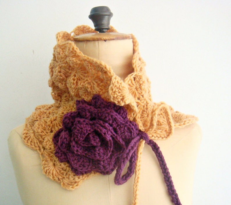 Crochet Cowl Pattern Neckwarmer Scarflette Crochet Pattern, 23 image 1