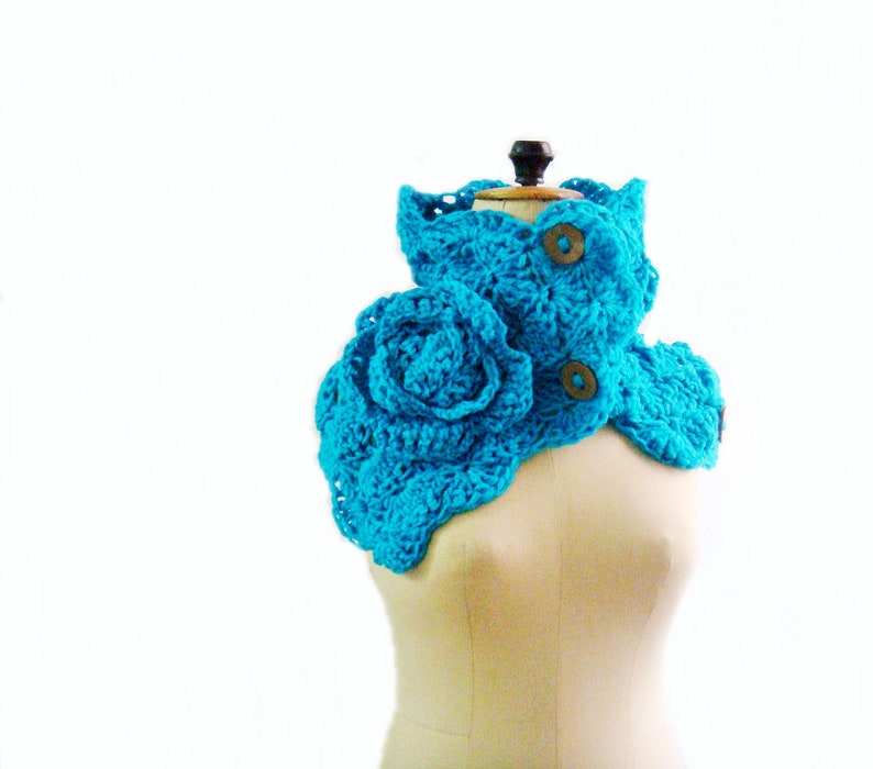 CROCHET PATTERN Button Up Chunky Cowl, Crochet Scarf Pattern, 219 画像 2