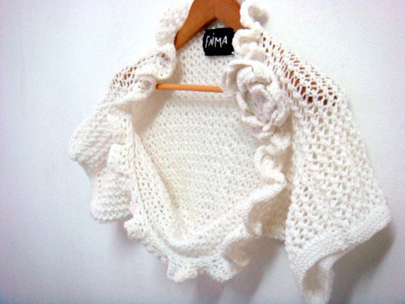 Knitting PATTERN Shrug Knit Wedding Bridal Bolero, 29 image 3