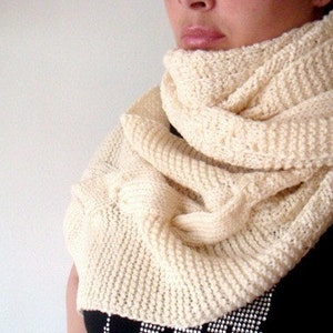 PATTERN Knit Scarf Unisex Cabled Scarf Pattern Knitted Winter Scarf, 28 image 1