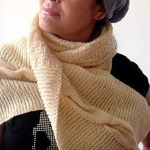 PATTERN Knit Scarf Unisex Cabled Scarf Pattern Knitted Winter Scarf, 28 image 2