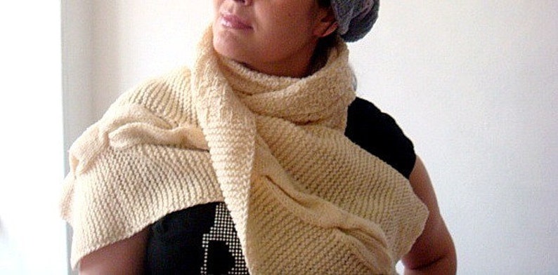 PATTERN Knit Scarf Unisex Cabled Scarf Pattern Knitted Winter Scarf, 28 image 2