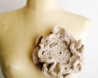 Crochet PATTERN Large Flower Brooch Romantic Floral Pin Crochet Flower Corsage Pattern, 7