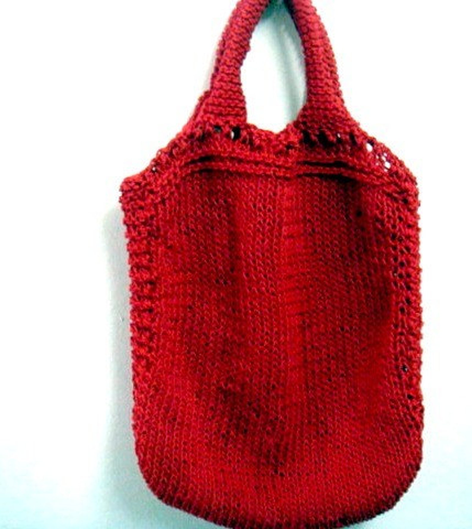 Knit Tote Pattern Grocery Shopping Bag Knitting Pattern Etsy