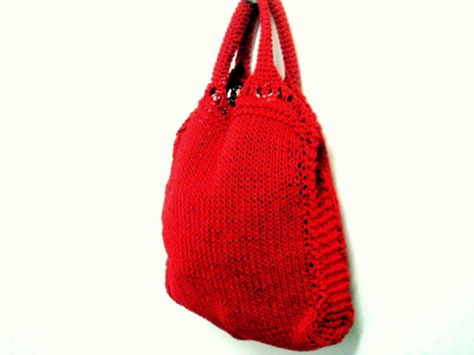 Knit Tote Pattern Grocery Shopping Bag Knitting Pattern Etsy