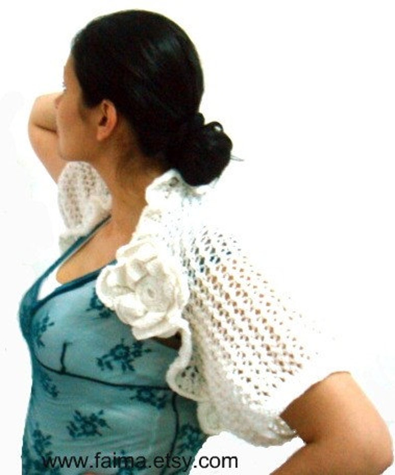 Knitting PATTERN Shrug Knit Wedding Bridal Bolero, 29 image 1