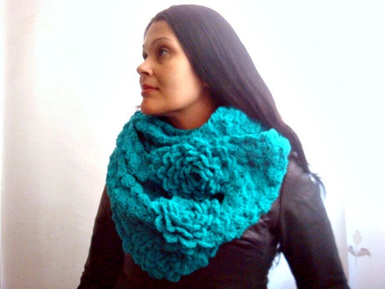 Infinity Loop Circle Scarf Pattern Crochet Cowl Pattern, 50 画像 2