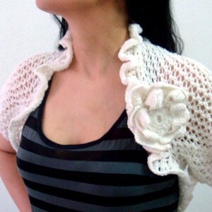 Knitting PATTERN Shrug Knit Wedding Bridal Bolero, 29 image 2