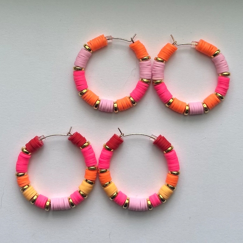 WUWEIJIAJIA 70s 80s Classic Vintage Big Colorful Matte Metal Hoop Earrings Retro Neon Large Earrings Party Dangle Drop Earrings Accessories For Women (White