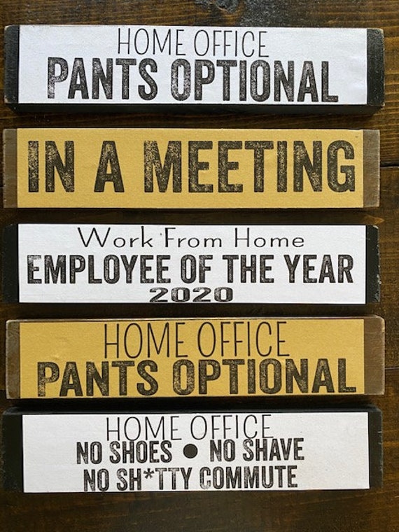 Work From Home Desk Signs Funny Desk Signs for Home Office - Etsy