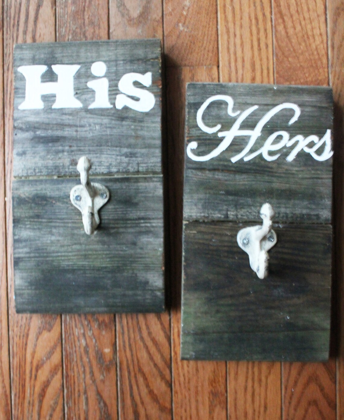 Rustic Towel Hooks His & Hers Reclaimed Barn Wood Etsy