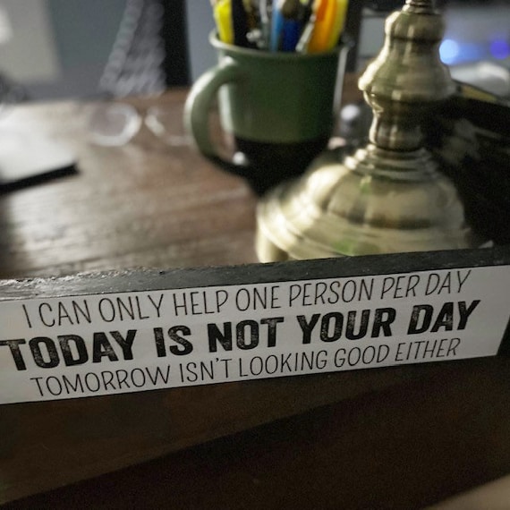 Home & Living Exceed The Limits Of My Medication Work From Home Desk Signs Funny Mini Signs