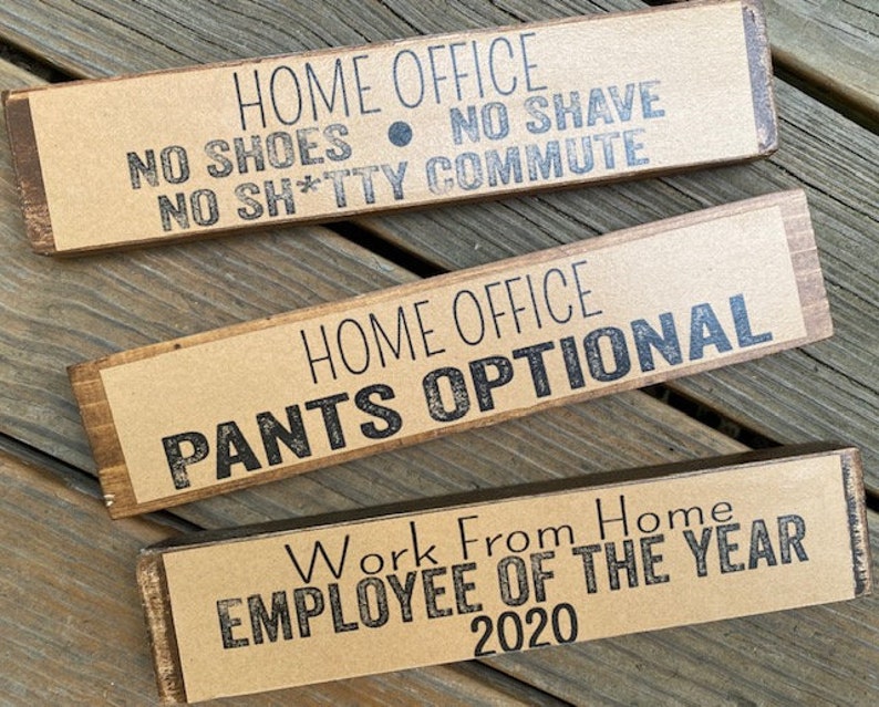 Work From Home Desk Signs Funny Desk Signs for Home Office | Etsy