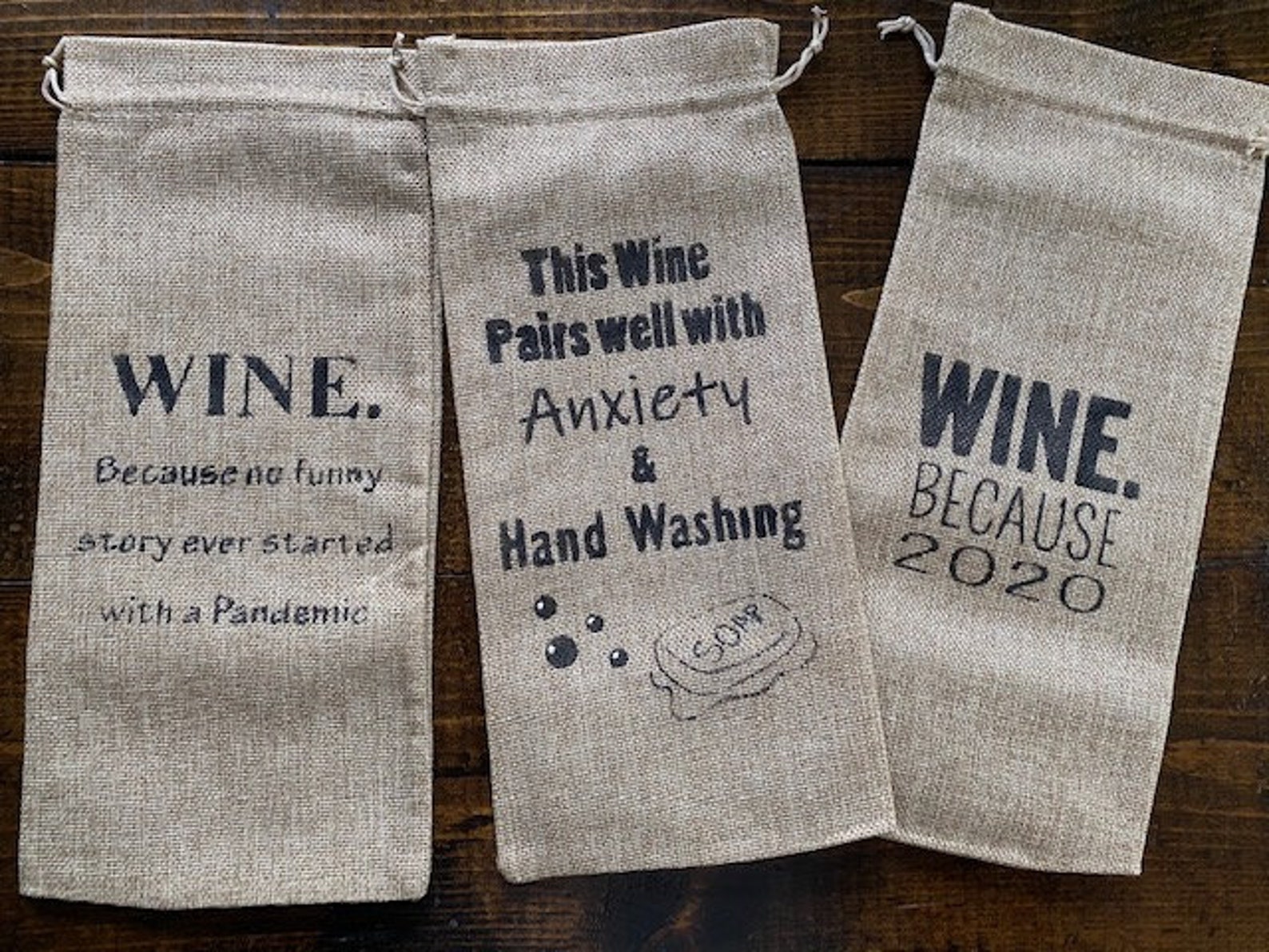 Everyday wine bags funny sayings wine gifts Etsy