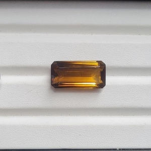 Pedra preciosa facetada de quartzo mel octogonal de 21 x 11 mm, pedra natural cortada de quartzo mel de 16 ct, pedra preciosa solta de quartzo mel de boa qualidade