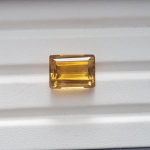 Pedra preciosa facetada de quartzo mel octogonal de 17 x 12 mm, pedra natural cortada de quartzo mel de 16 ct, pedra preciosa solta de quartzo mel de boa qualidade