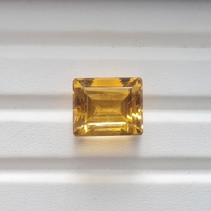 Pedra preciosa facetada de quartzo mel octogonal de 18 x 15 mm, pedra natural cortada de quartzo mel de 24 ct, pedra preciosa solta de quartzo mel de boa qualidade