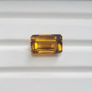 Pedra preciosa facetada de quartzo mel octogonal de 19 x 11 mm, pedra natural cortada de quartzo mel de 18 ct, pedra preciosa solta de quartzo mel de boa qualidade