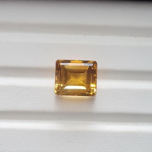 Pedra preciosa facetada de quartzo mel octogonal de 15 x 13 mm, pedra natural cortada de quartzo mel de 14 ct, pedra preciosa solta de quartzo mel de boa qualidade