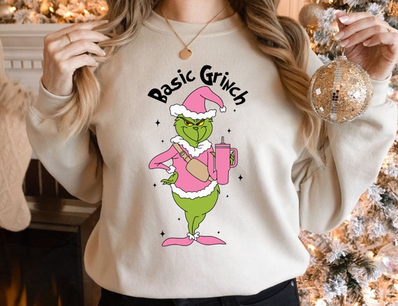 Basic Grinch Pink Funny Sweatshirt, My Day I'm Booked Grinch Christmas shirt, Grinchmas Shirts, Merry Christmas shirt, Christmas Gift shirt