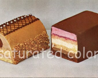 Kuchen Torten Dessert Jahrgang 1929 - hochauflösende digitale Bild - Konditorei Bäckerei Bäcker Schokolade Braut Geburtstag Petit Fours Gourmet