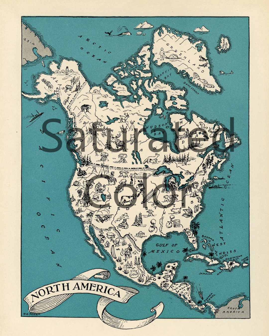 Descarga Digital del mapa de América del norte vintage imagen mapa -  impresión DIY \u0026 marco 8 x 10 o almohadas bolsas tarjetas boda Paul Spener  Johst ..., image size:1080x1350