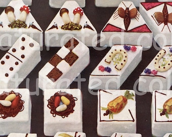 Kuchen Torten Petit Fours Jahrgang 1929 - hochaufl DIGITALBILD - Konditorei Bäckerei Baker Schoko Braut Geburtstag Dessert Gourmet