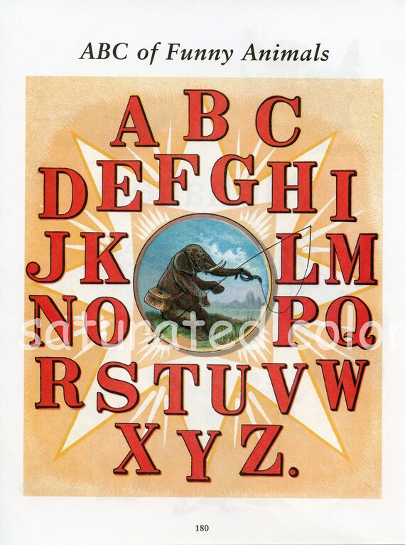 items similar to vintage alphabet print victorian