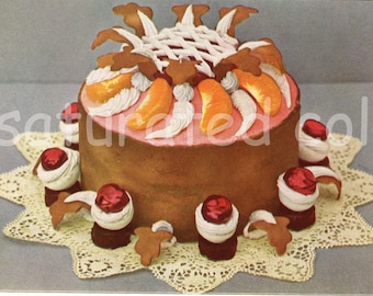 Jahrgang 1929 Dessert Kuchen Torten - hochauflösende digitale Bild - Konditorei Bäckerei Bäcker Schokolade Braut Geburtstag Bee Hive Petit Fours Gourmet