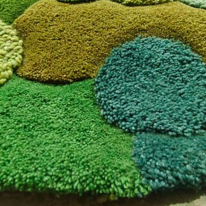 Hand Tufted Moss Rug 3D Texture Green Forest Rug Large Oval Area Rug ...