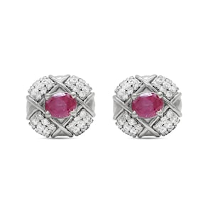 Natural Pink Tourmaline And Zircon Birth Gemstone 925 Sterling Silver Earrings Pendant for Women Gift for Her