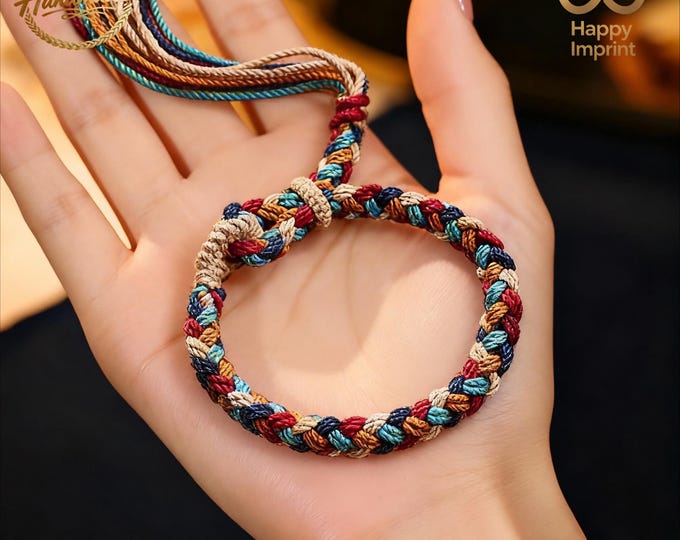 Tibetan Snake Knot Bracelet Lucky Rope Woven Braided Buddha Bracelet Spiritual Protection Blessing Bracelet Thoughtful Christmas Gifts