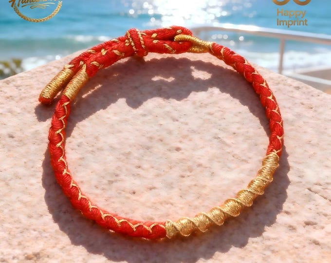 Handwoven Red-Gold Dragon Scale Bracelet – Feng Shui Bracelet, Romantic Gift for Her, Couple Set with 4 Colors Available