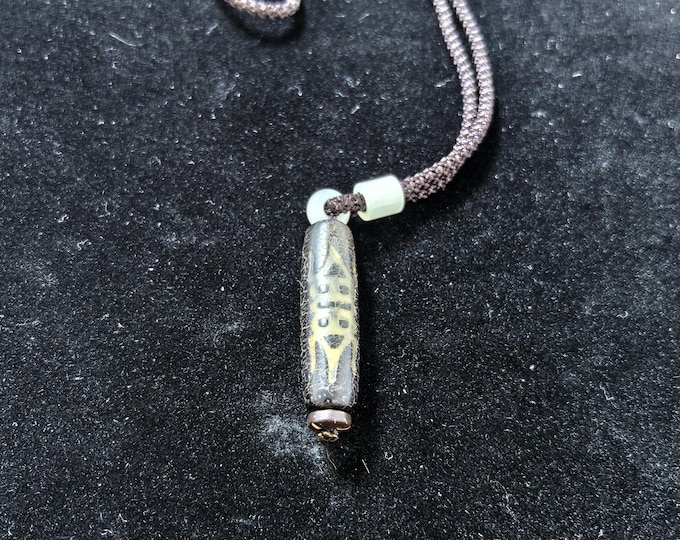 Fire Agate Dzi Bead Necklace Tibetan Prayer Necklace Natural Genuine Talisman Amulet Protection & Healing Inexpensive Christmas Gift