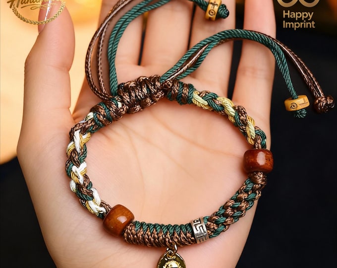 Tibetan Lucky Knot Bracelet Weave Bracelet Matching Couple Bracelets His and Her Gifts Long Distance Affordable Christmas Gifts