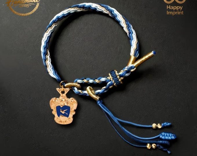 Badge Woven Bracelet - Dainty Adjustable Good Luck Bracelet  | romantic gifts for her